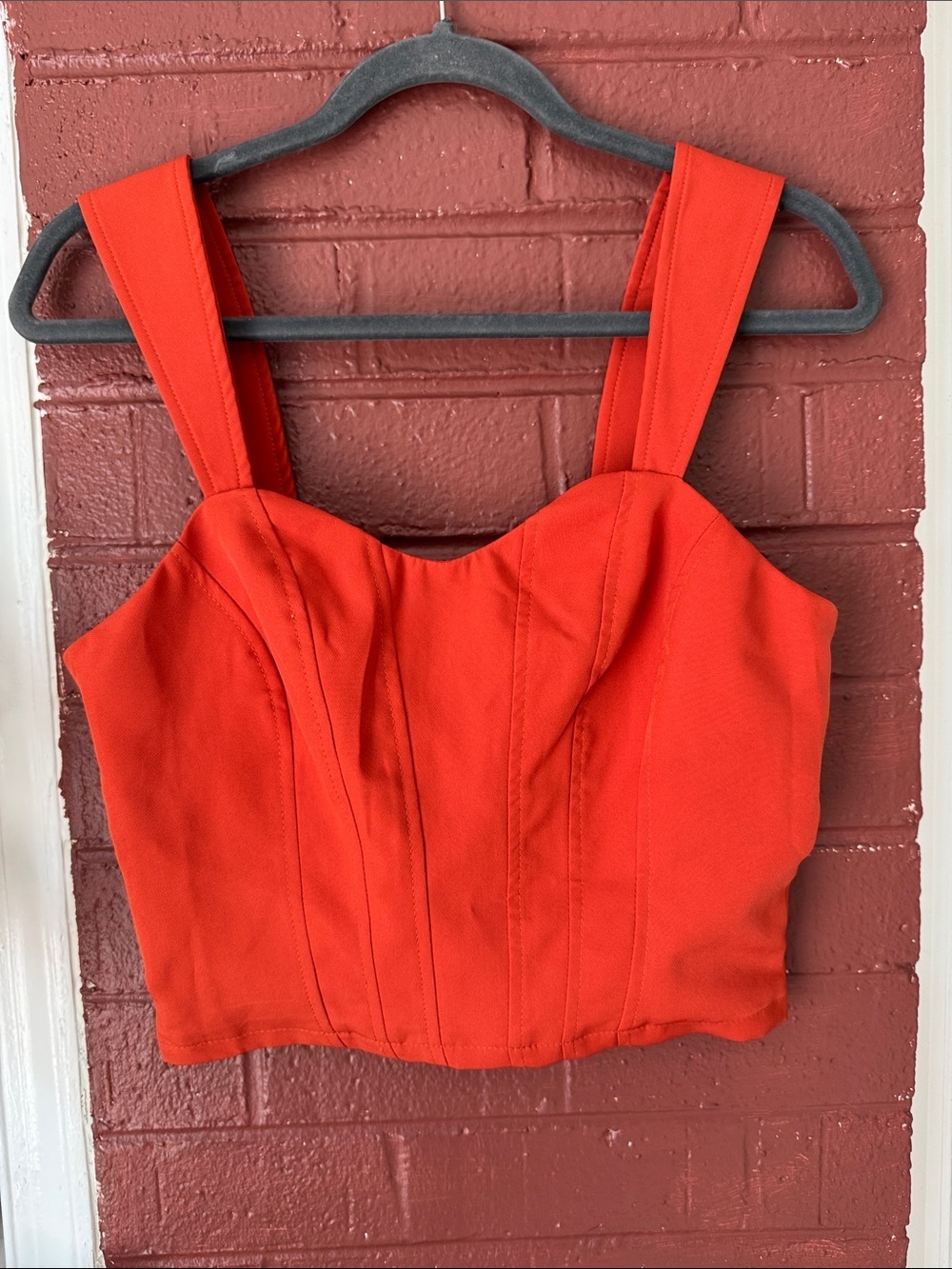 Sunday in Brooklyn Anthropologie NWT Women's Red/Orange Cropped Tank Small